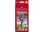 Faber-Castell 116512 Matita Colorata Forma Triangolare - 12 Colori Assortiti, Scatola Di Cartone