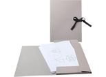 Folia 6902 Cartella Da Disegno, In Cartone Grigio, Din A4, Con Nastro
