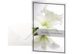 Sigel Trauerkarte "WeißE Amaryllis"" (B)115 X (H)170 Mm(T)"