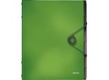 Cartella Organizer Leitz Solid, Din A4, Pp, 6 Tasche, Verde Chiaro