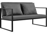 Panca Da Giardino 70 X 114 X 60 Cm Panca Da Giardino Panca Da Parco Panca Da Salotto Ferro Nero / Grigio Scuro
