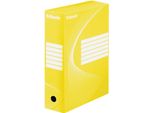 Esselte 128423 Scatola D'archivio - Din A4, Larghezza Dorso 10 Cm, Giallo