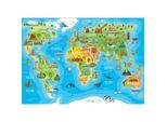 Educa 18116, Mappa Del Mondo Dei Monumenti, Puzzle Da 150 Pezzi Per Bambini Da 6 Anni, Mappa, Puzzle Educativo