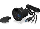 Icy Box IB-HUB1403B Hub 4-Port Icybox Usb 3.0 IB-HUB1403B Tischeinbau