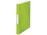 Leitz 4257-00-54 Leitz Raccoglitore Ad Anelli Wow, A4, Pp, Verde Metallizzato, 2 Anelli
