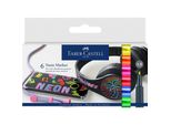 Faber-Castell 160806 Evidenziatore 6 Pz Blu, Verde, Arancione, Rosso, Viola, Giallo