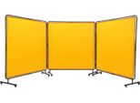 Vevor Tenda Per Saldatura A 3 Pannelli 1,8 X 1,8 M Tenda Di Protezione Per Saldatura In Vinile Ignifugo Parete Di Protezione Per Saldatura Con 4 Ruote Girevoli E Protezione Uv A 6 Stadi Coperta Per Saldatura Protezione Per Saldatura Giallo