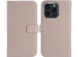 Custodia Per Iphone 16 Pro - Vera Pelle - Selencia Flip Flap Case - Rosa Chiaro