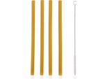 Zopa Cannuccia In Silicone 4 Pezzi, Giallo Senape