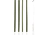 Zopa Cannuccia In Silicone 4 Pezzi, Verde Bosco