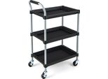 Carrello Da Officina Costway, Carrello Portautensili Mobile Con 3 Ripiani, Maniglia Imbottita E Rotelle, Carrello Da Trasporto Per Garage, Magazzino, Cucina, 64X40X102 Cm