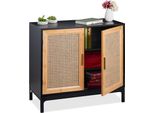 Credenza Relaxdays Con 2 Ante In Rattan