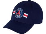 Cappello Del Paris Saint-Germain Blu Con Strisce Rosse - Cappello Da Baseball Del Psg Regolabile - Prodotto Ufficiale Della Licenza