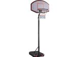 Basketballständer, Basketballkorb mit Ständer 611311 Rot, 257-305 cm - N