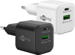 Goobay 65864 Caricatore Doppio Veloce USB-C™ Pd Gan Nano (20 W) Nero, Nero - 1X Connessione USB-C™ (Power Delivery) E 1X Connessione USB-A (Quick Charge)
