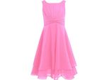 Ragazze Abito Estivo Taglia 116 Cm Chiffon Abito Da Festa Senza Maniche Lunghezza Ginocchio Matrimonio Ragazza Di Fiori Abito Da Damigella D'onore