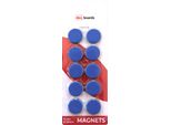 Allboards MSB20/10 Allboards Magnet Blau, Kunststoff Ø 2,0 X 0,6 Cm, 10 St.