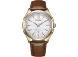 Solaruhr CITIZEN, braun, Armbanduhren, Herren, Armbanduhr, Herrenuhr, Datum, Lederarmband