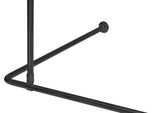 Supporto A Soffitto Per Binario Per Tenda Doccia Alu Nero 55 Cm