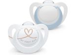 Nuk Star Succhietto In Silicone Azzurro Taglia 0 - 0-2 Mesi