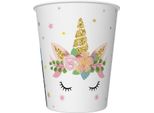 Bicchieri Di Carta Unicorno - Unicorno - 266 Ml - 6 Pz