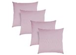 Sleepling - Set Di 4 Cuscini Per Divano, 40 X 40 Cm, Cuscini Decorativi, Cuscini, Rosa Scuro