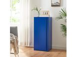 Armadio In Metallo 'BurlöV' Con 1 Anta E 2 Ripiani Acciaio 88 X 40 X 35 Cm Blu