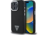 Guess Guhmp16Xpgtspsk Custodia Rigida Per Iphone 16 Pro Max 6.9 Czarny/Nero Triangolo Granulato Magsafe