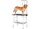 Tavolo Da Toelettatura Per Cani Pawhut, Tavolo Da Trimming Per Cani, Tavolo Da Tosatura Pieghevole, Tavolo Da Toelettatura Per Animali Domestici Con Cesto In Rete, Imbracatura, Per Asciugare Il Pelo, Caricabile Fino A 40 Kg