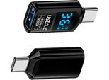 Inf Adattatore Usb Femmina A TYPE-C Maschio Con Display Digitale Nero (2 Pezzi)