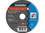 Metabo Flexiarapid Super 115X1,0X22,23 Acciaio, Disco Da Taglio, Versione Diritta 25 Pz
