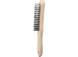 Ks Tools Spazzola Metallica Manuale In Acciaio Inox, 4 File, 290 Mm, 201.2306