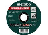 Metabo Limited Edition 125 X 1,0 X 22,23 Mm, Inox, Disco Da Taglio, Versione Diritta 100 Pz