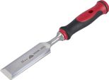 Scalpello Con Manico Rosso-Nero 2K, 32 Mm, Scalpello Professionale Stubai Per Una Lavorazione Precisa Del Legno, Scalpello Per Falegnami E Carpentieri