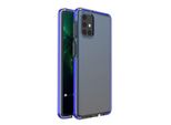 Spring Case Pokrowiec ŻElowe Etui Z Kolorową Ramką Do Samsung Galaxy M51 Ciemnoniebieski