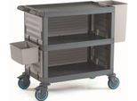 Carrello Di Pulizia Combisteel Procart 221 Con 3 Ripiani 1 Contenitore 1 Contenitore Per Posate