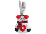 Portaposate - Natale - Babbo Natale - Albero Di Natale - Natale - Natale - 2 Pezzi - Cuore Di Pupazzo Di Neve