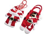 Portaposate - Decorazione Per Albero - Natale - Babbo Natale - Albero Di Natale - Natale - Natale - Set Di 2 - Abito E Pantaloni