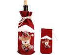Portabottiglie - Borsa Portabottiglie - Natale - Babbo Natale - Albero Di Natale - Natale - Xmas - Rosso