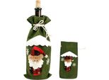 Portabottiglie - Borsa Portabottiglie - Natale - Babbo Natale - Albero Di Natale - Natale - Xmas - Verde