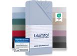 Blumtal Basics - Lenzuolo 160X200Cm In Jersey - Lenzuolo 160X200 In Cotone - Lenzuolo 160X200Cm - Coprimaterasso 160X200Cm - Lenzuolo - Copripiumino - Azzurro