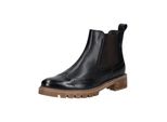 Stiefelette Ara "Ara Stiefelette Leder/Textil", Damen, Gr. 41, Blau (Dunkelblau), Leder, Textil, Schuhe Stiefelette