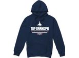 Top Gun - Felpa Con Cappuccio "Top Grandpa"" Per Uomo - Festa Del Papà TV9166 (Xl) (Navy)"