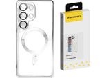 Etui Wozinsky Custodia Placcata Z Magsafe Na Samsung Galaxy S25+ - Srebrne