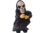 Halloween Scheletro Decorazione Movimento Effetto Sonoro Spaventosa Figura Animata Decorazione Casa Infestata, Colore: Nero