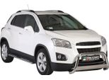 Barra Di Protezione Paraurti Anteriore Per Chevrolet Trax 2013-2016 ø63Mm Acciaio Argento