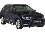 Barra Di Protezione Paraurti Anteriore Per Vw Tiguan Allspace 2017-2021 ø63Mm Acciaio Nero