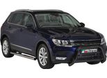 Barra Di Protezione Paraurti Anteriore Per Vw Tiguan Allspace 2017-2021 ø76Mm Acciaio Nero