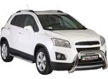 Barra Di Protezione Paraurti Anteriore Per Chevrolet Trax 2013-2016 ø76Mm Acciaio Argento