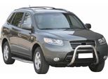 Barra Di Protezione Paraurti Anteriore Per Hyundai Santa Fe 2006-2009 ø76Mm Acciaio Argento